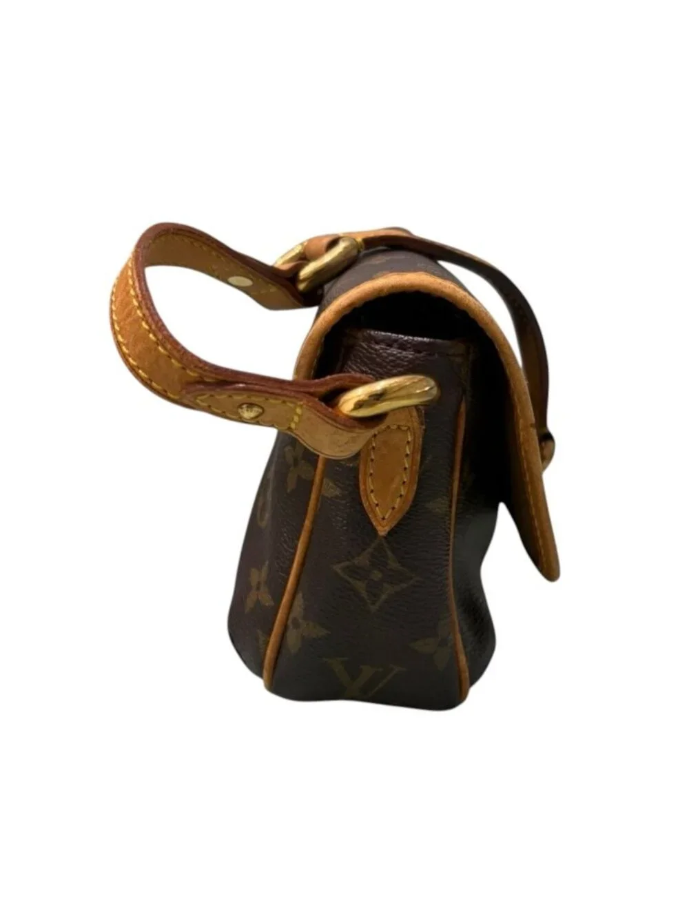 Louis Vuitton Monogram Tikal PM Brown Gold Leather Shoulder Bag